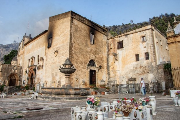 Zniszczony klasztor Santa Maria di Gesu w Palermo /Francesco Militello Mirto /PAP/EPA