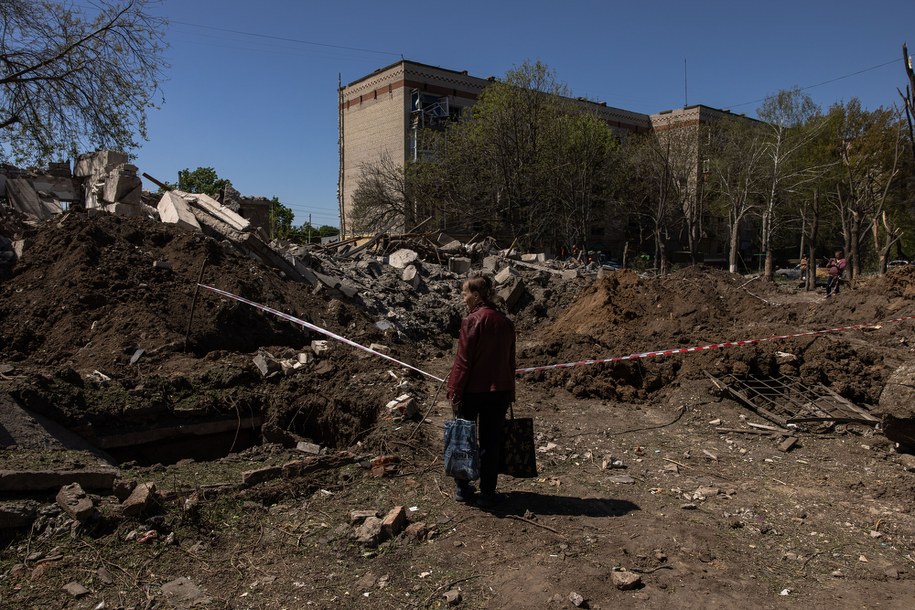 Zniszczony Kramatorsk /ROMAN PILIPEY /PAP/EPA