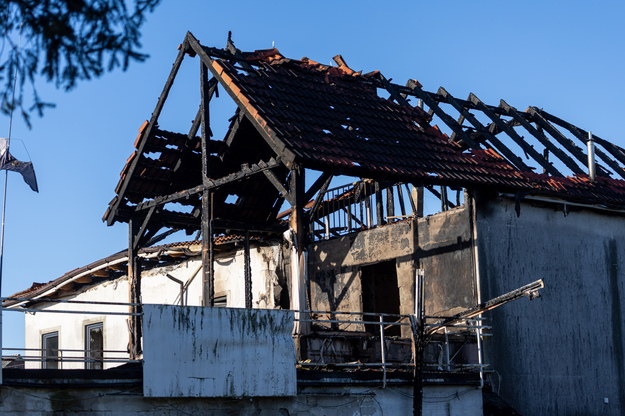 Zniszczony po pożarze dom w Zalasewie /Paweł Jaskółka /PAP