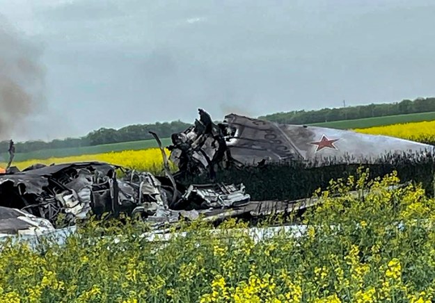 Zniszczony przez Ukraińców Tu-22M3 /STAVROPOL GOVERNOR /PAP/EPA