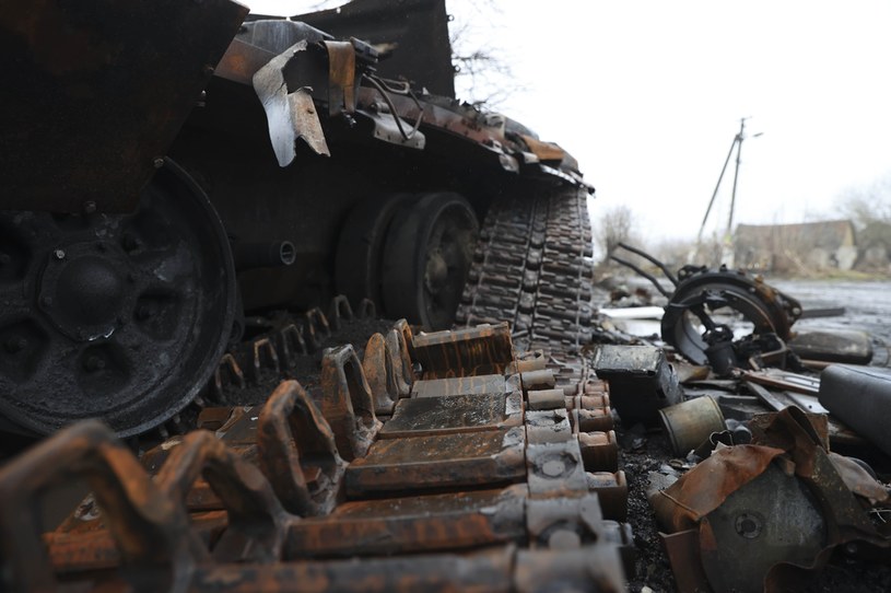 Zniszczony rosyjski czołg /Metin Aktas/Anadolu Agency  /Getty Images