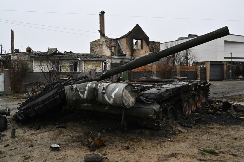 Zniszczony rosyjski czołg /GENYA SAVILOV / AFP /AFP