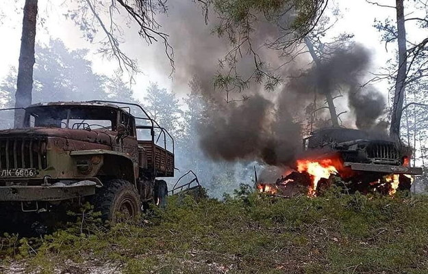 Distrutto l'equipaggiamento militare russo / PAP / DSNS / PAP