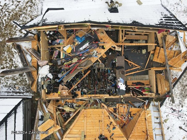 Zniszczony w wyniku eksplozji budynek /Policja Zakopane /