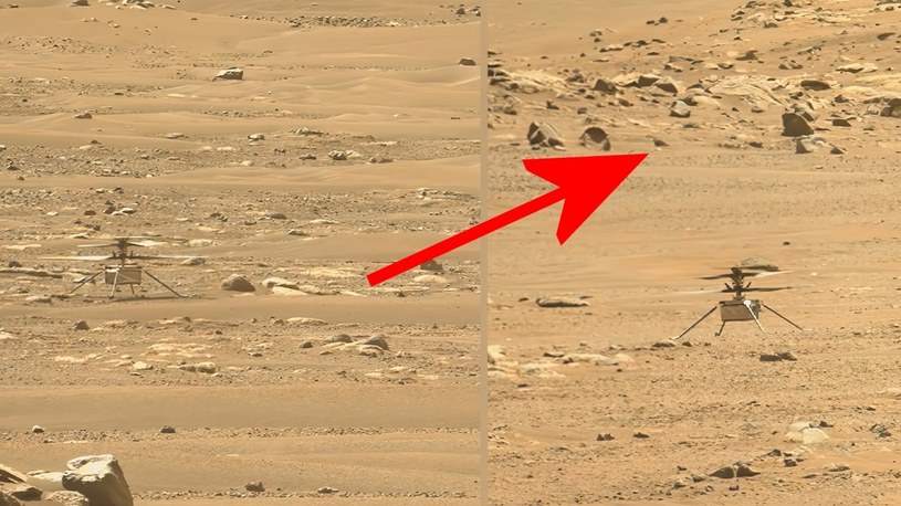 Zobacz diabełek pyłowy przetaczający się obok helikoptera na Marsie [WIDEO] /Geekweek