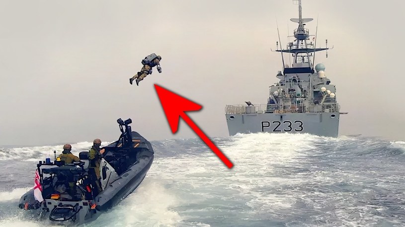 Zobacz szybki atak żołnierza Royal Marines w plecaku odrzutowym na okręt [WIDEO] /Geekweek
