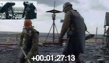 Zobaczcie porównanie scen z filmu Czarnobyl z rzeczywistymi nagraniami