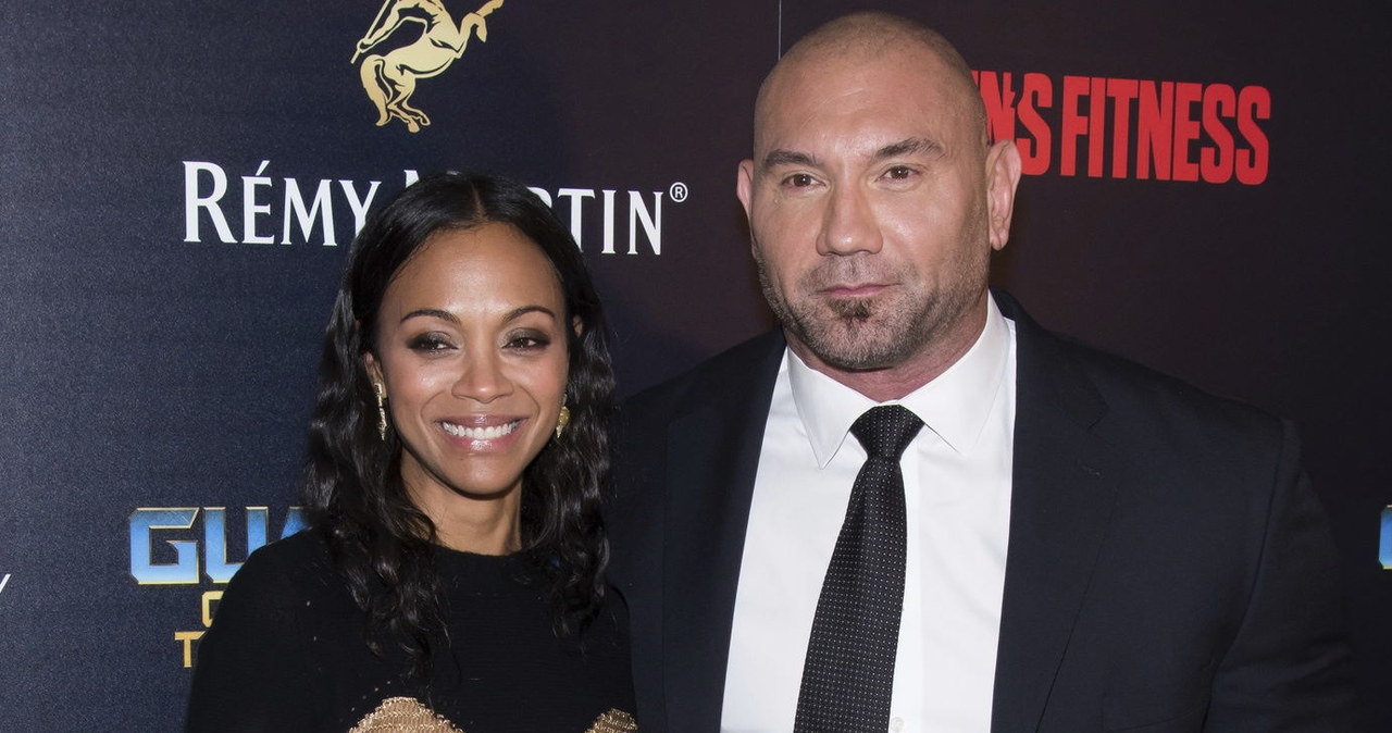 Zoe Saldana i Dave Bautista /East News