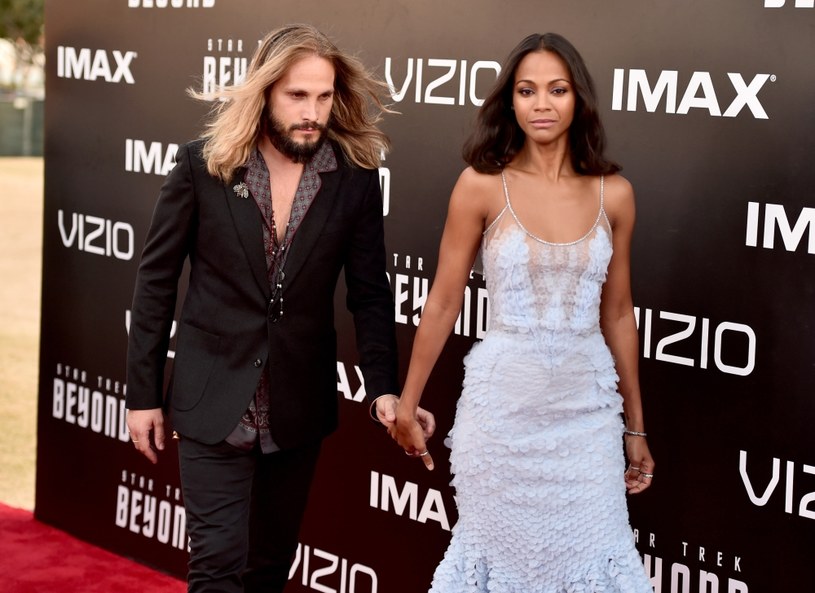 Zoe Saldana z partnerem Marco Perego /Alberto E. Rodriguez /Getty Images