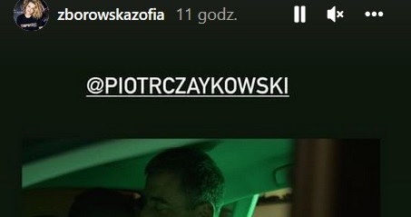 Zofia Zborowska udostępniła post Piotra Czaykowskiego /www.instagram.com/zborowskazofia /Instagram