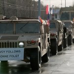 Żołnierze, ciężarówki i Humvee. Amerykański konwój wjechał do Polski