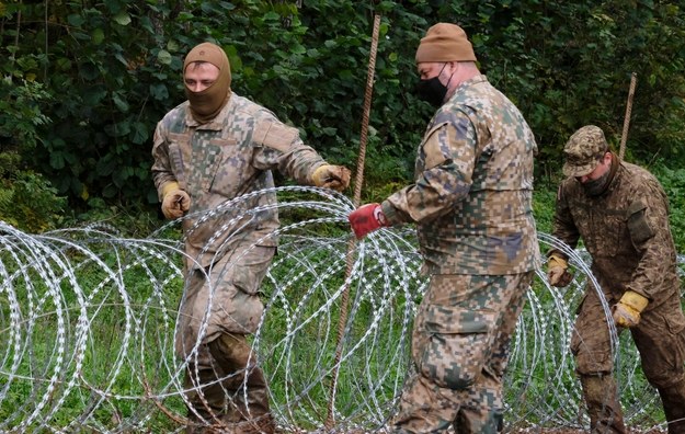 Żołnierze na granicy litewsko-białoruskiej /VALDA KALNINA /PAP/EPA