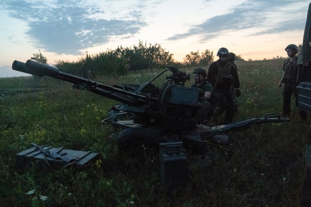 Żołnierze ukraińskiej dywizji przeciwlotniczej na stanowisku w obwodzie charkowskim /Mykola Kalyeniak /PAP