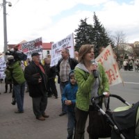 Żółta manifestacja w Bełchatowie