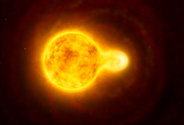 Żółty nadolbrzym r HR 5171 okazał się gwiazdą podwójną Fot. ESO /materiały prasowe