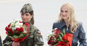 Żona szefa MON i wdowa po ppłk. Macieju "Slabie" Krakowianie ochrzciły samoloty F-35