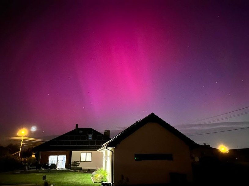 L'aurora boreale vista a Rybnik /Artur Tański / Archivio privato