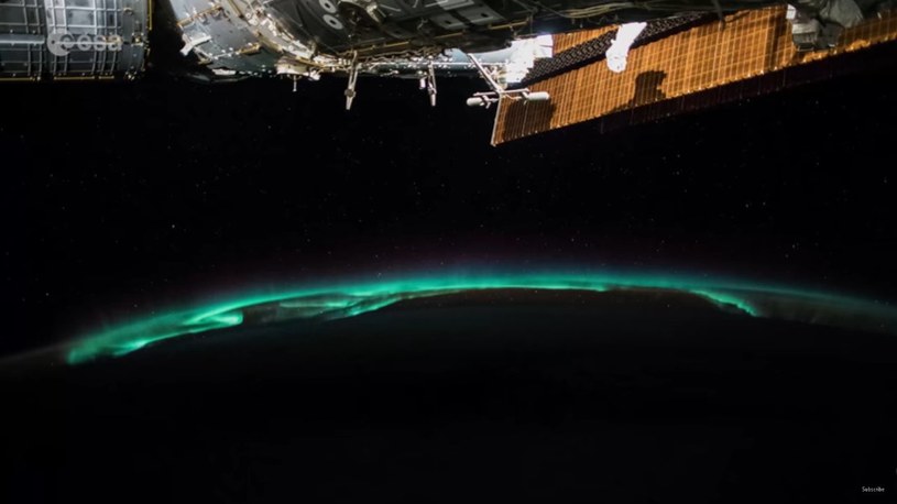 Zorza polarna z pokładu ISS /materiały prasowe