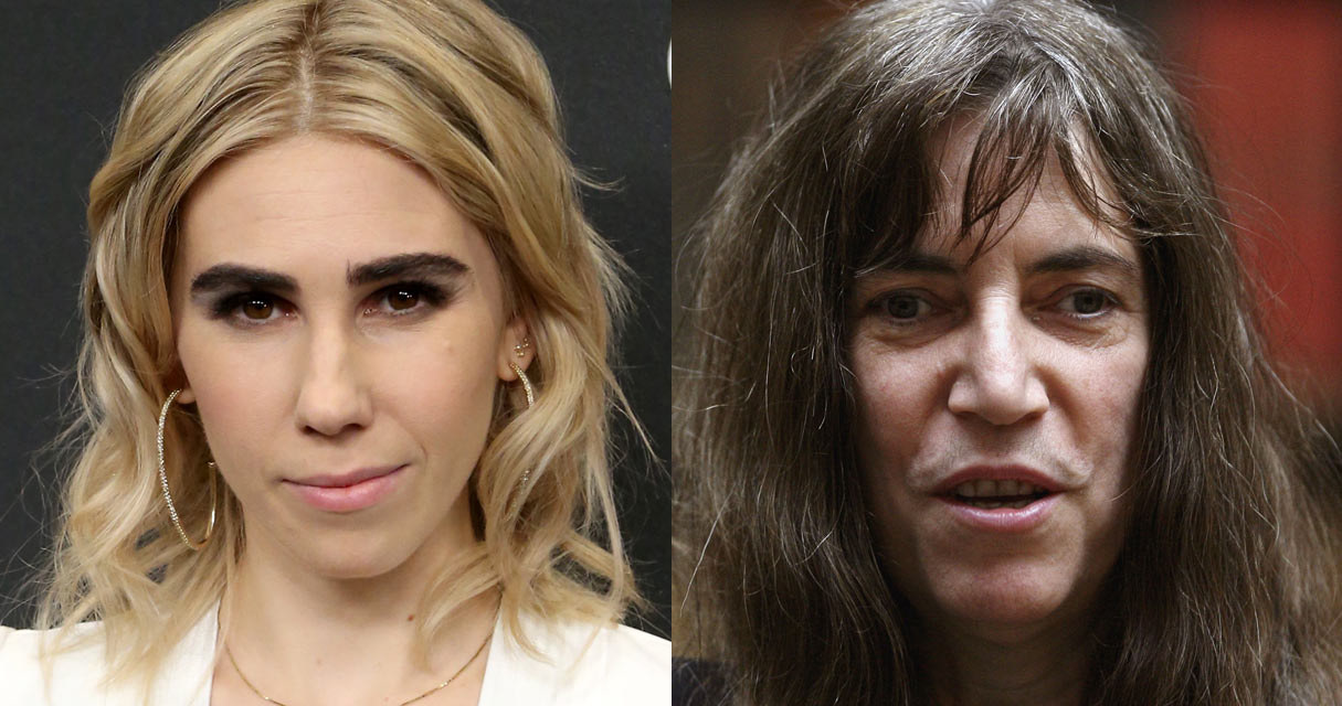 Zosia Mamet (L) wcieli się w postać Patti Smith (P) /Rob Kim / Jeff J Mitchell /Getty Images