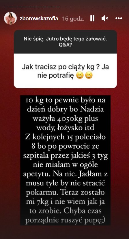 Zosia Zborowska "Q&A" fot. Instagram (instagram.com/zborowskazofia) /Instagram