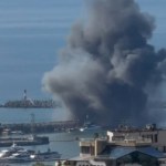 Został tylko dym. Ukraińskie drony morskie zaatakowały port w Soczi