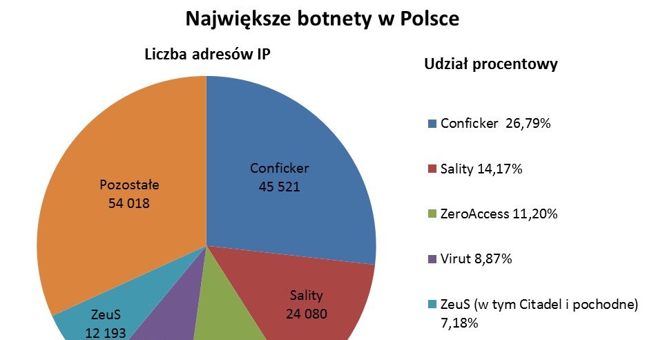 Źródło: Raport CERT Polska za 2013 rok /materiały prasowe