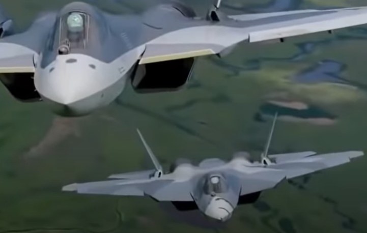 Zrzut ekranu. Rosyjski samolot Su-57 Felon /Youtube/Warthog Defense /