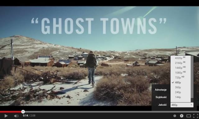 Zrzut ekranu z "Ghost Towns" - pierwszego filmu w jakości 8K w serwisie YouTube /materiały prasowe
