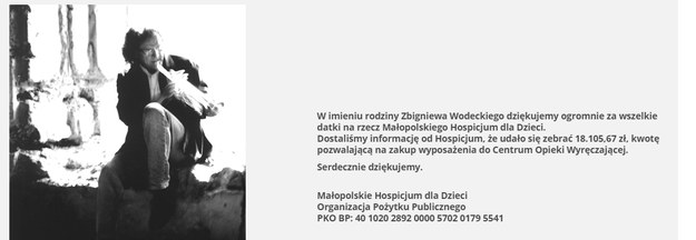 Zrzut ekranu z oficjalnej strony Zbigniewa Wodeckiego /wodecki.pl /Zrzut ekranu