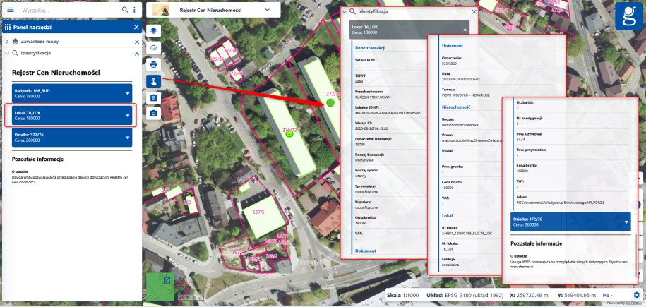 Zrzut ekranu z portal geoportal.gov.pl /Główny Urząd Geodezji i Kartografii  /Materiały prasowe