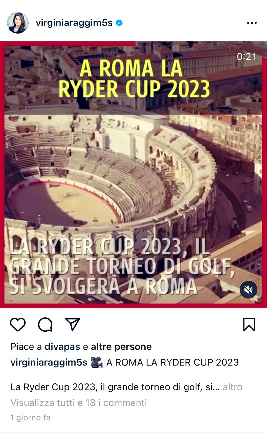 Zrzut ekranu z profilu burmistrz Rzymu /Zrzut ekranu