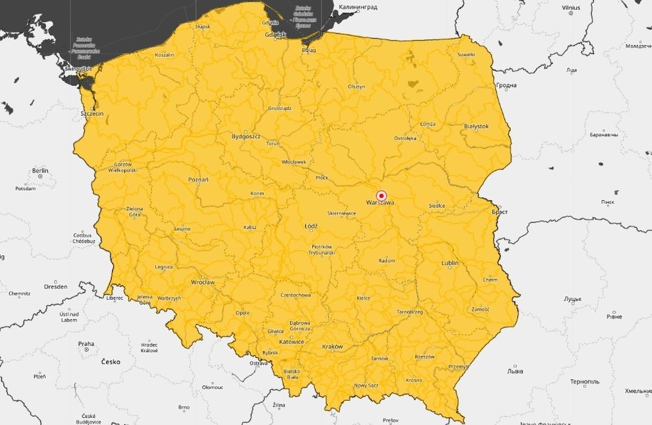 Zrzut ekranu ze strony imgw.pl /