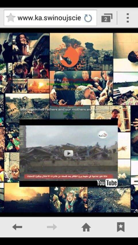 Zrzut ekranu zhakowanej strony /iswinoujscie.pl /iswinoujscie.pl