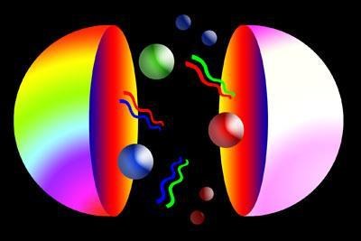 Zupa kwarków, antykwarków i gluonów wewnątrz protonu lub neutronu &nbsp; /Christine Davies/University of Glasgow