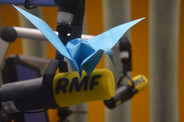Żuraw origami w naszym studiu /Marlena Chudzio /RMF FM