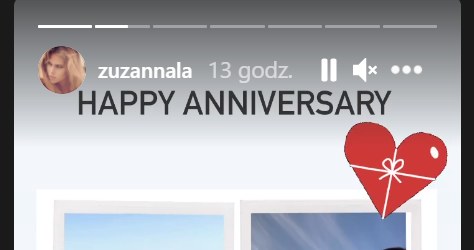 Zuzanna i Jarosław Bieniuk świętujący pierwszą rocznice związku https://www.instagram.com/zuzannala/ /Instagram/zuzannala /Instagram