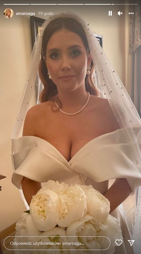 Zuzanna w sukni ślubnej /@amaroaga /Instagram