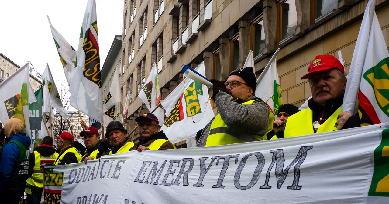 Związkowcy walczą o górnicze emerytury /Paulina Błaziak /INTERIA.PL