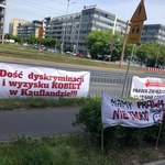 ​Związkowe miasteczko we Wrocławiu. Protestują pracownicy Kauflandu