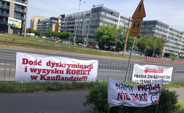 ​Związkowe miasteczko we Wrocławiu. Protestują pracownicy Kauflandu