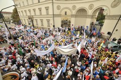 Związkowe protesty w stolicy