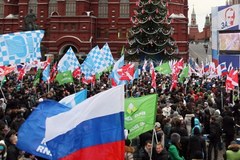 Zwolennicy Putina wyszli na ulice Moskwy 