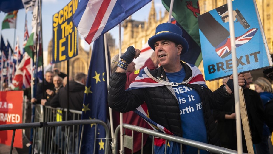 Zwolennik brexitu /WILL OLIVER  /PAP/EPA