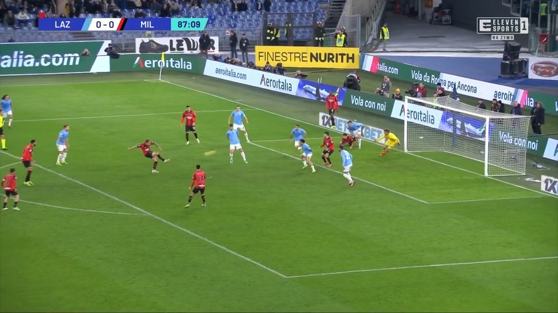 Zwycieski gol w meczu S.S Lazio -Ac Milan. WIDEO (Eleven Sports)