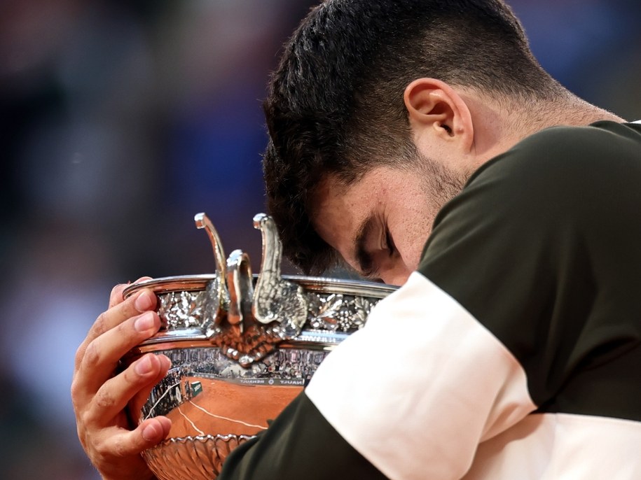 Zwycięzca French Open 2025 - Carlos Alcaraz /Teresa Suarez /PAP/EPA