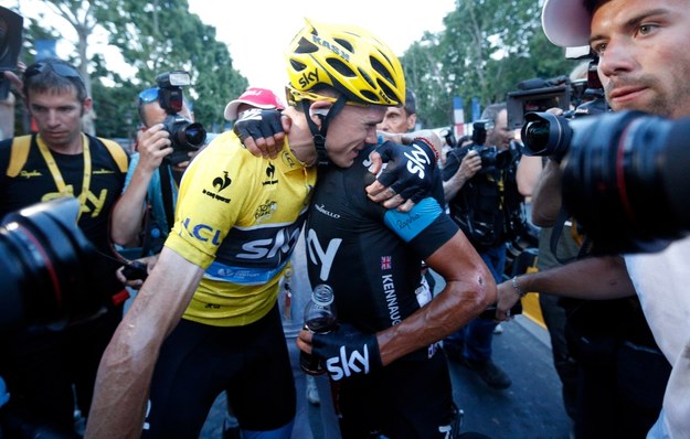 Zwycięzca setnej edycji Tour de France, Christopher Froome /YOAN VALAT  /PAP/EPA