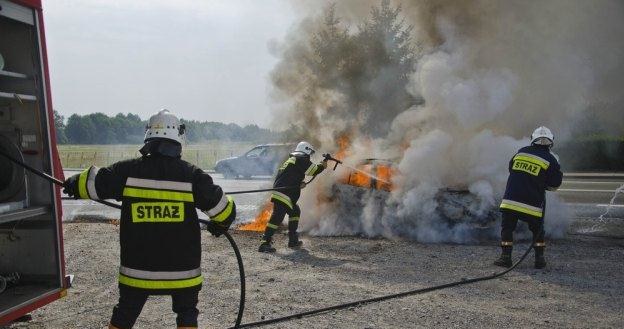 Zwykle gaśnice samochodowe nie mają szans w starciu z pożarem / Fot: Łukasz Korzeniowski /Agencja SE/East News