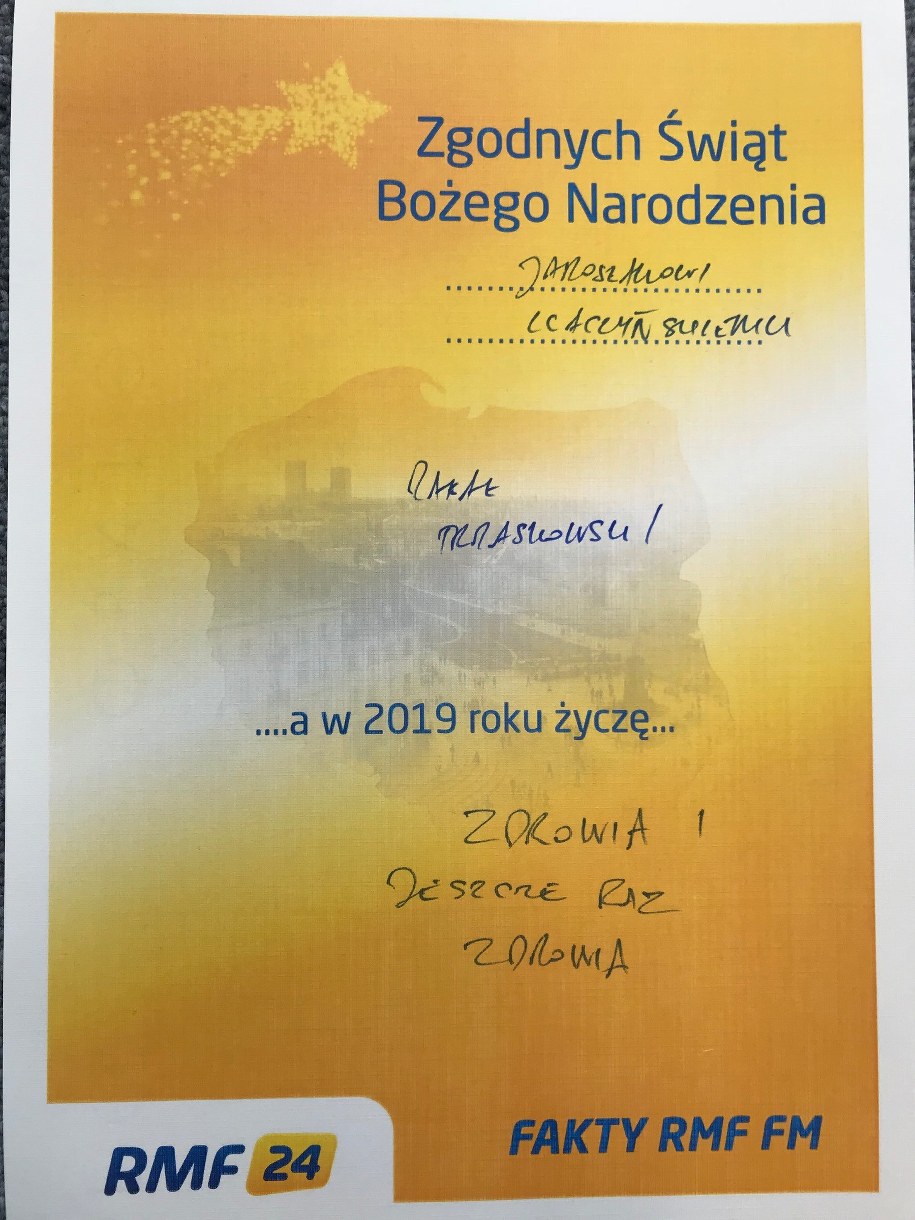 Życzenia dla Jarosława Kaczyńskiego /RMF FM