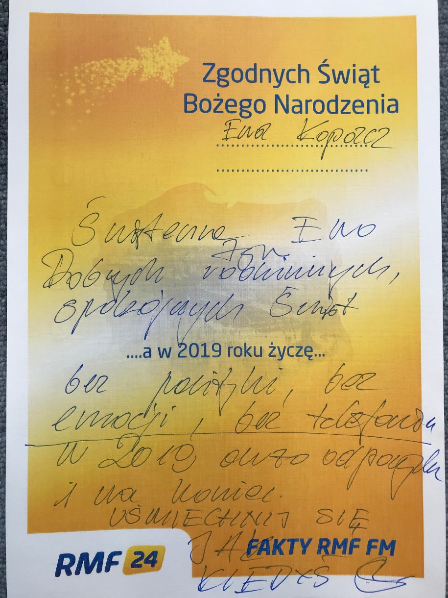 Życzenia Stanisława Karczewskiego dla Ewy Kopacz /RMF FM