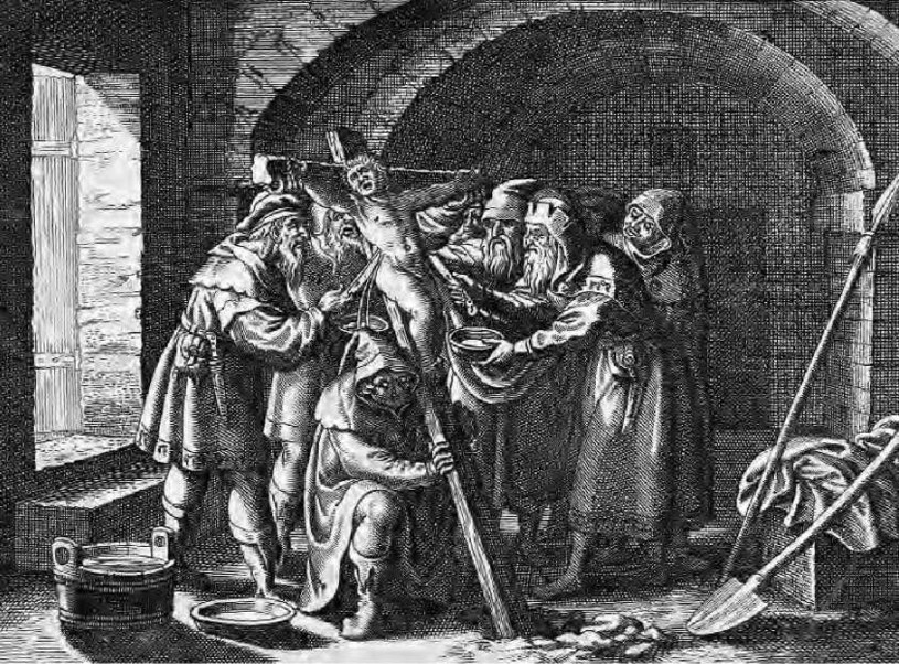 Żydzi mieli kpić z męki Jezusa naśladując podczas mordów jego śmierć na krzyżu /Domena publiczna /INTERIA.PL/materiały prasowe